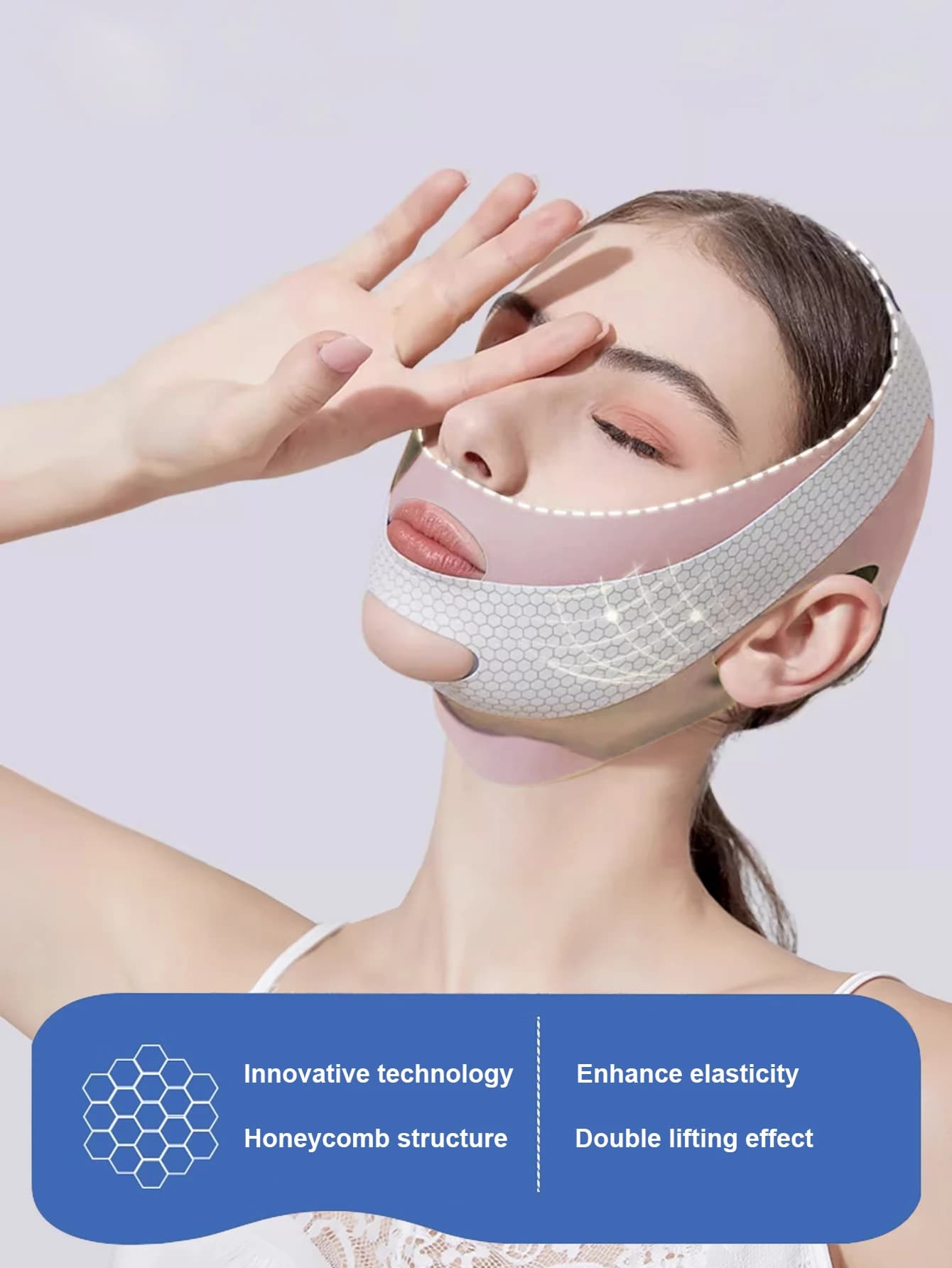 Face Lifting Belt V Line Shaper Jawline Sottogola, Anti-aging facial shaving mask for double chin reduction and wrinkle care