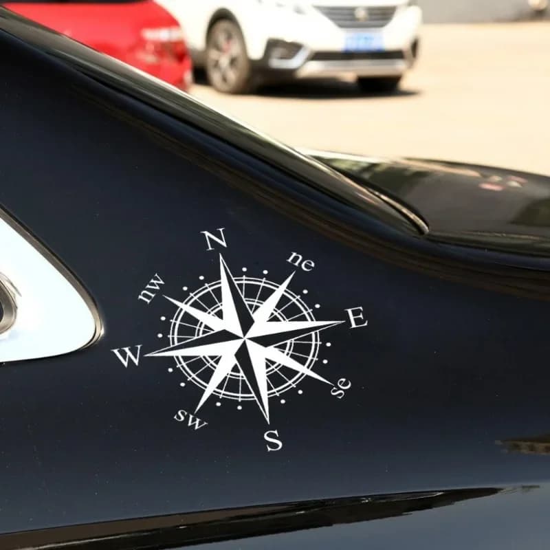 Adesivo per auto Art Design NSWE Bussola Automobili Moto Accessori esterni Decalcomanie in vinile per BMW VW Audi Gti Honda