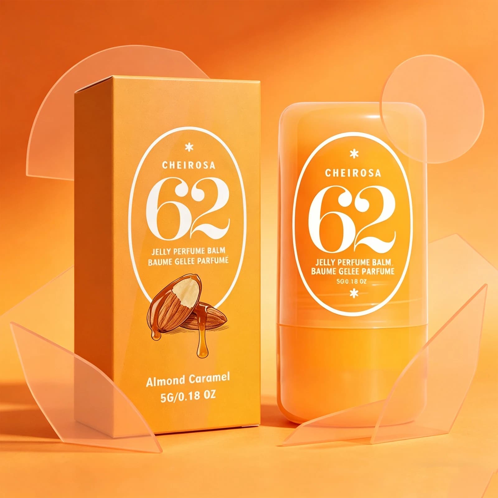 Profumo Solido AMZ 5g (Mandorle e Caramello) Fragranza Elegante che Emana un Fascino Delicato, Ideale per il Pendolarismo e gli Appuntamenti, Profumo Portatile