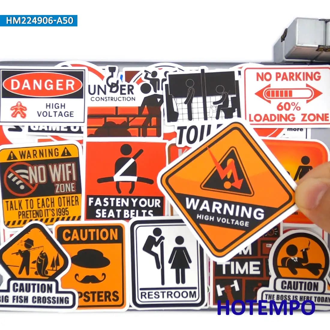 20/30/50 pieces, Warning Adhesives, Danger Attention, Decalcomanie of the working class, for Helmet, Car, Moto, Bike, Baggage, Laptop, Telephone, Skateboard, Guitar, Toy Stickers
