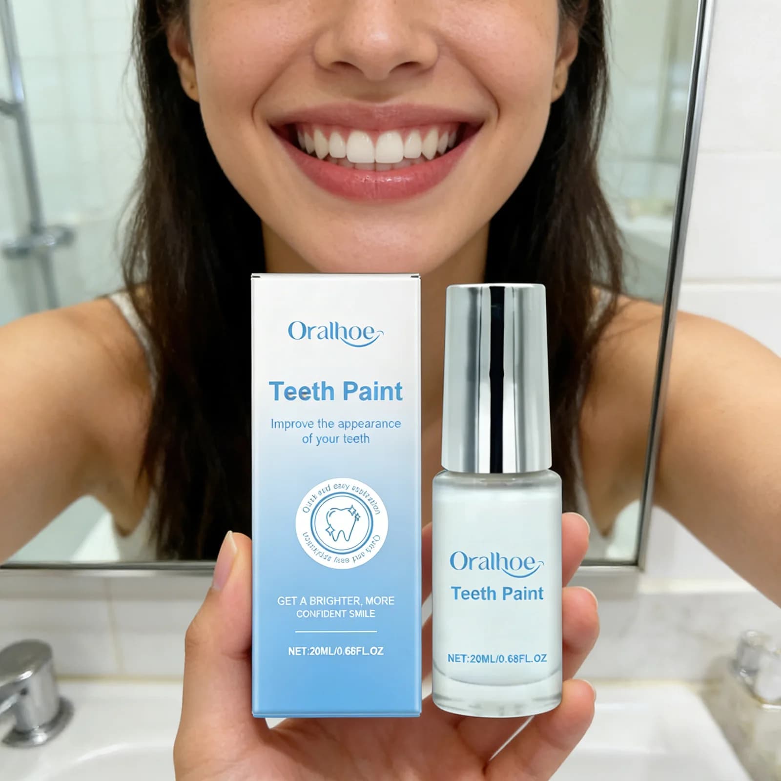Whitening Nail Polish for Tooths 20ml - Instant Removal of Macchie and Pigments, Safe for Nail Polish, Clearing for Tooths for a Natural White, Gentle Care, Fresh Food