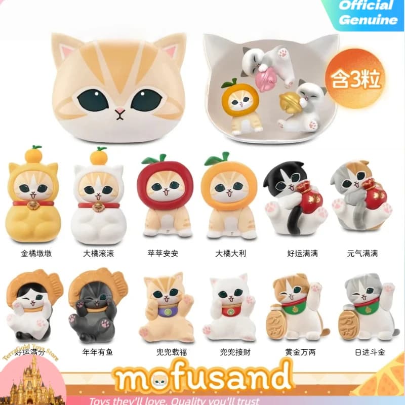 Nuova Serie Mofusand Lucky Cat: Blind Box con Mini Ornamenti a Forma di Gatto, Scatola Misteriosa Kawaii, Collezione di Figure Anime, Giocattolo Regalo per Bambini