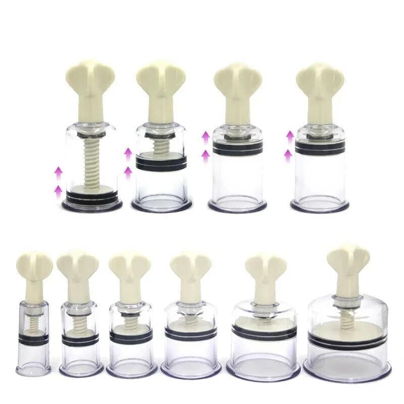 1 pair of suction cup enlargement vacuum cup without pump body therapy BDSM game for adult sex toys for women