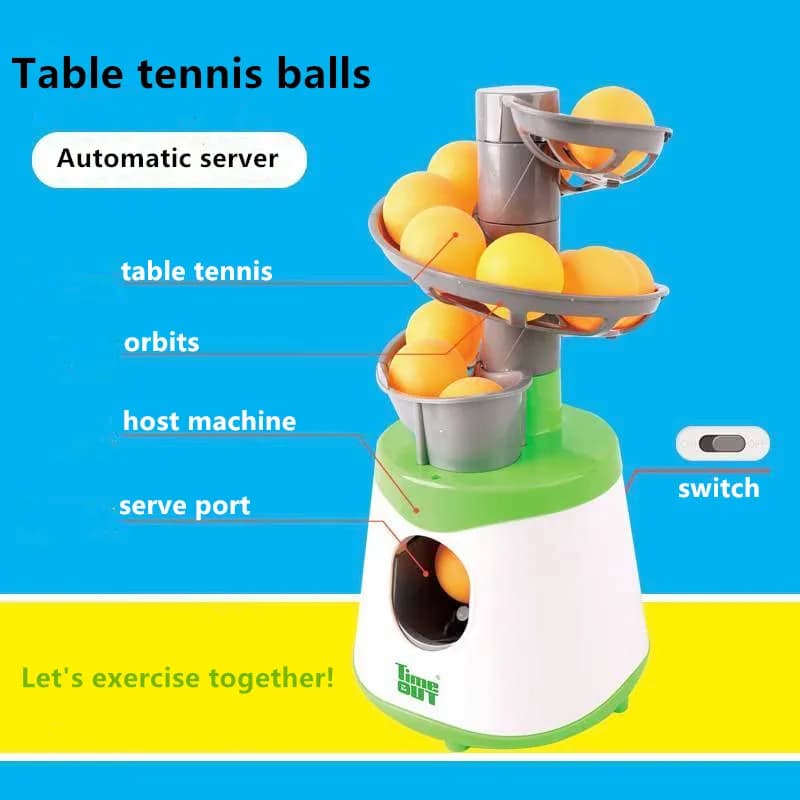 Lanciatore portatile per palline da ping pong, versione a doppia alimentazione, lanciatore per robot da ping pong per scarpe da ginnastica