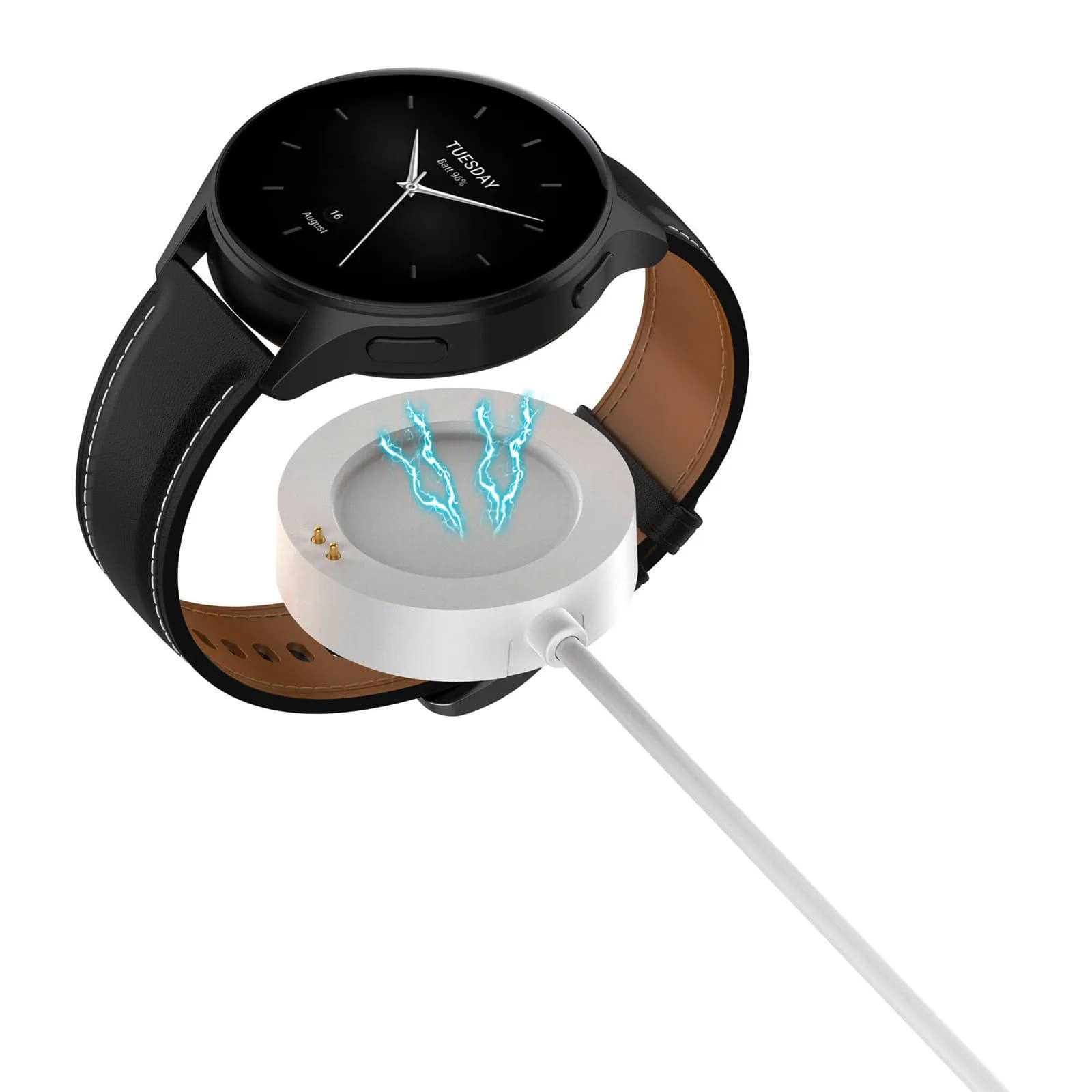 Caricabatterie di Ricambio per Xiaomi Watch S5/ S4/ S3/S2 Watch H1/ Watch 2 Pro, Cavo USB Magnetico, Base di Ricarica per Smartwatch, Bianco
