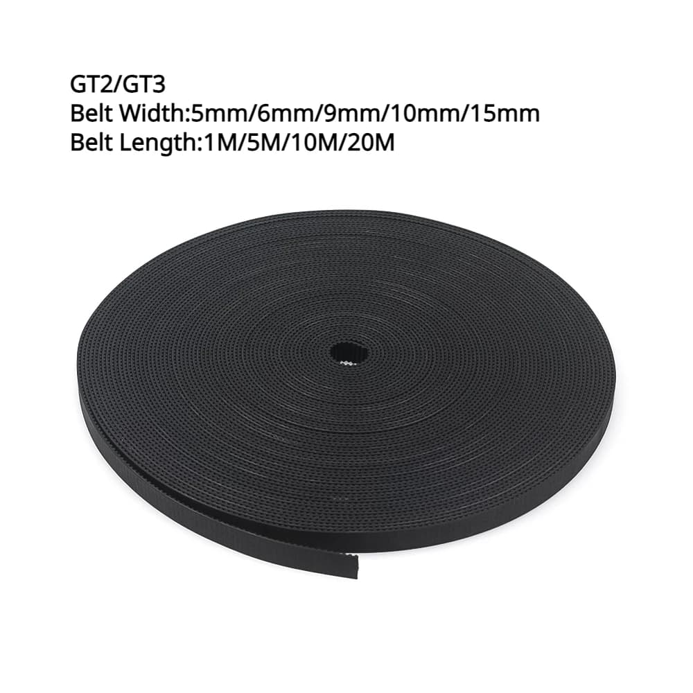 5 M/lotto GT2 GT3 Cinghia Dentata Aperta Larghezza 5mm/6mm/9mm/10mm/15mm GT2 GT3 Cintura di Gomma Fibra aramidica tagliata al Lunghezza per parti della stampante 3D