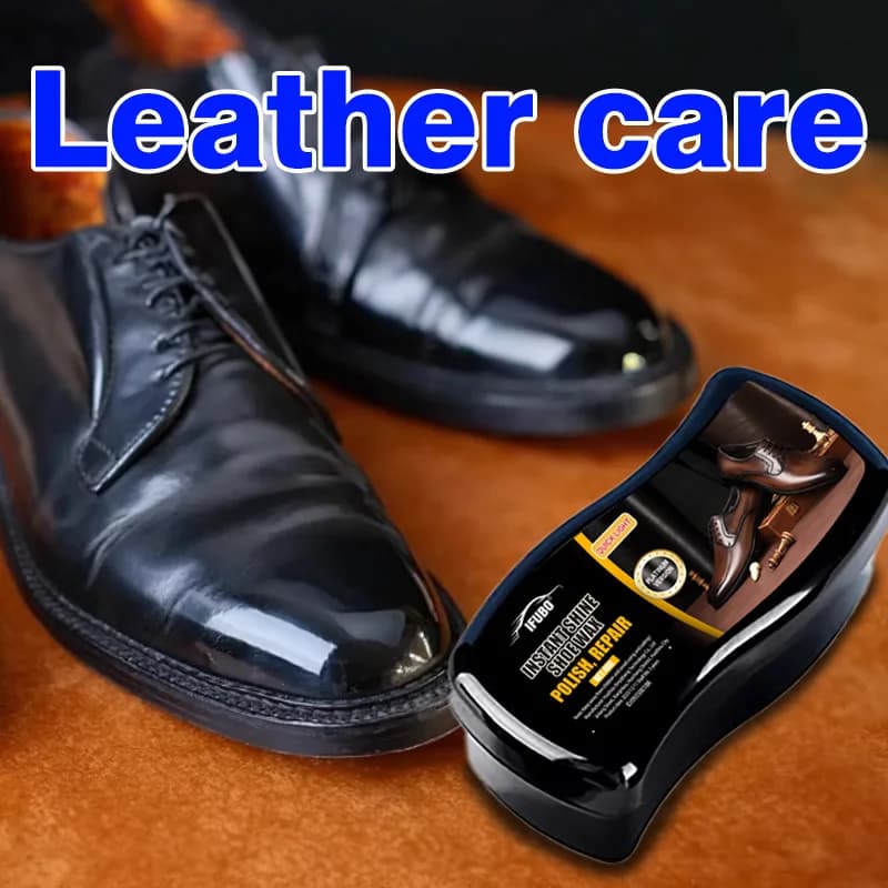 Spugna lucidante istantanea Ifubo per scarpe, lucidante universale incolore per pelle, riparazione e cura per scarpe, borse e mobili in pelle di tutti i colori