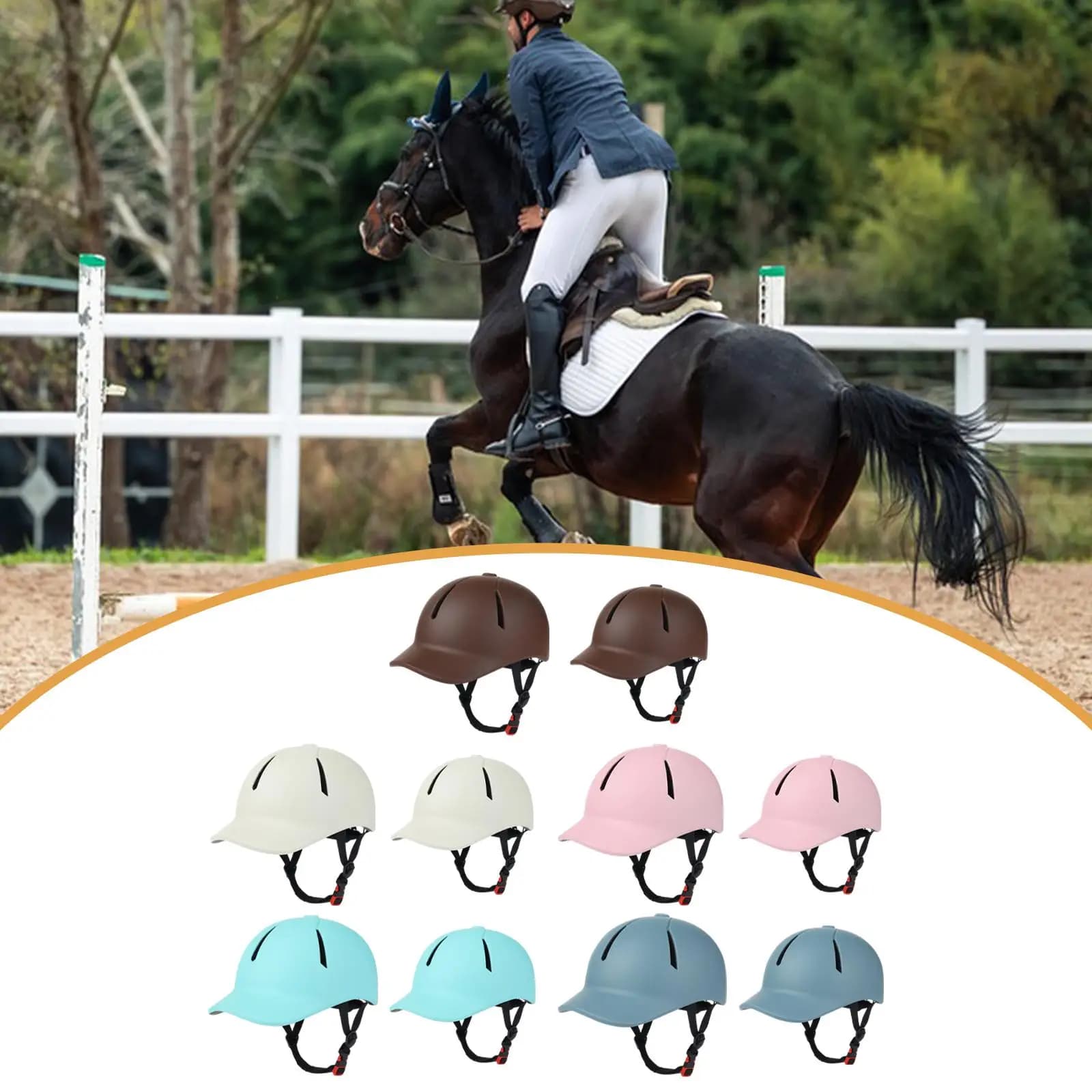 Equestrian Helmet Style Baseball Hat, Lightweight and Breathable, for Riding, Cycling, Club & Daily Use