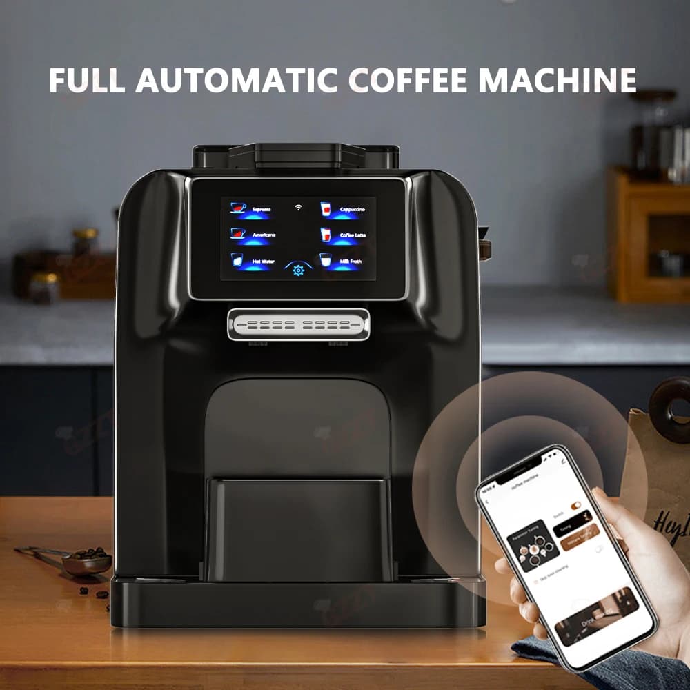 GZZT macchina da caffè completamente automatica refrigerazione elettronica serbatoio del latte fresco controllo della temperatura PID controllo del telefono cellulare WiFi