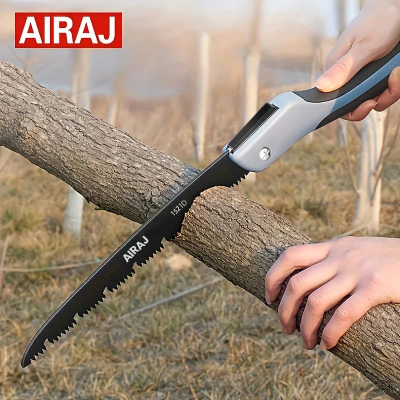 AIRAJ folding saw for woodworking, multifunctional saw for wood cutting, sharp saw for camping and gardening, manual tool for tree pruning