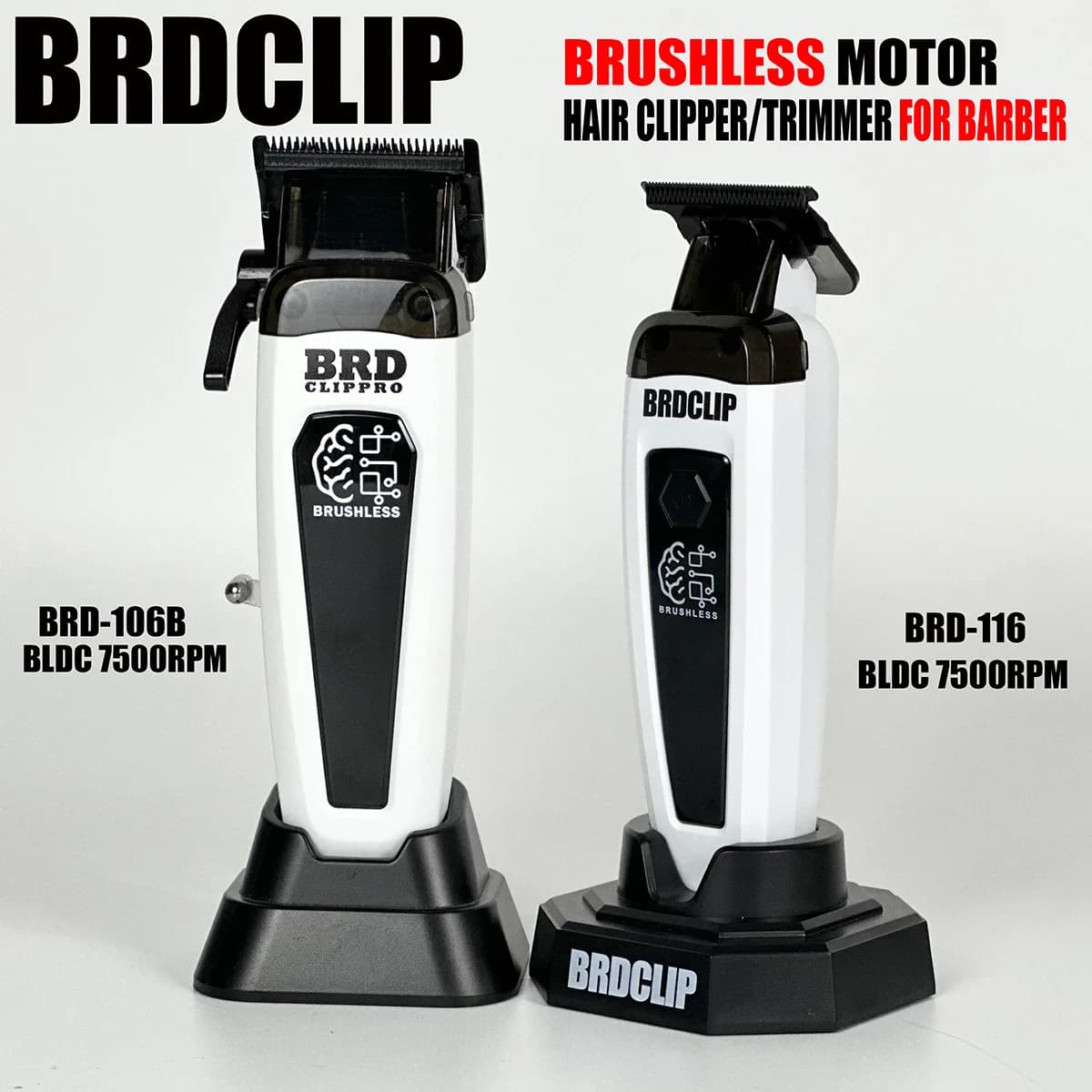 BRDCLIP 106B 116 7500RPM Brushless Motor Haircutting Machine Kit Professional Haircuts Barbiere Haircuts for Men