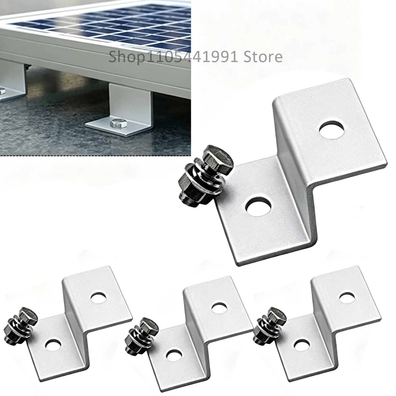 Kit di Montaggio per Pannelli Solari con Staffe a Z, Dadi e Bulloni per Camper, Rimorchi, Barche, Yacht, Installazione a Parete o su Tetto Off-Grid