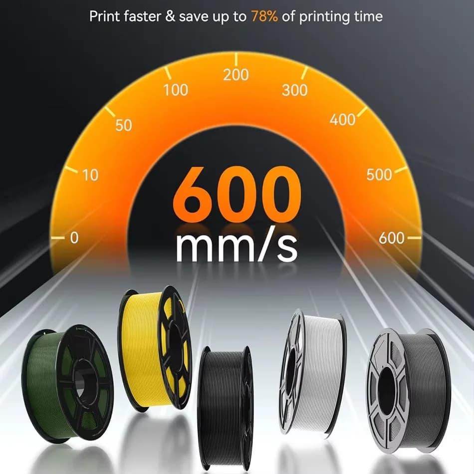 JAYO 3D PLA Plus 2.0 Filamento 1.75mm PLA + 2.0 Filamento stampante 3D 600MM/S Filamento stampa 3D avvolto ordinato 5 rotoli