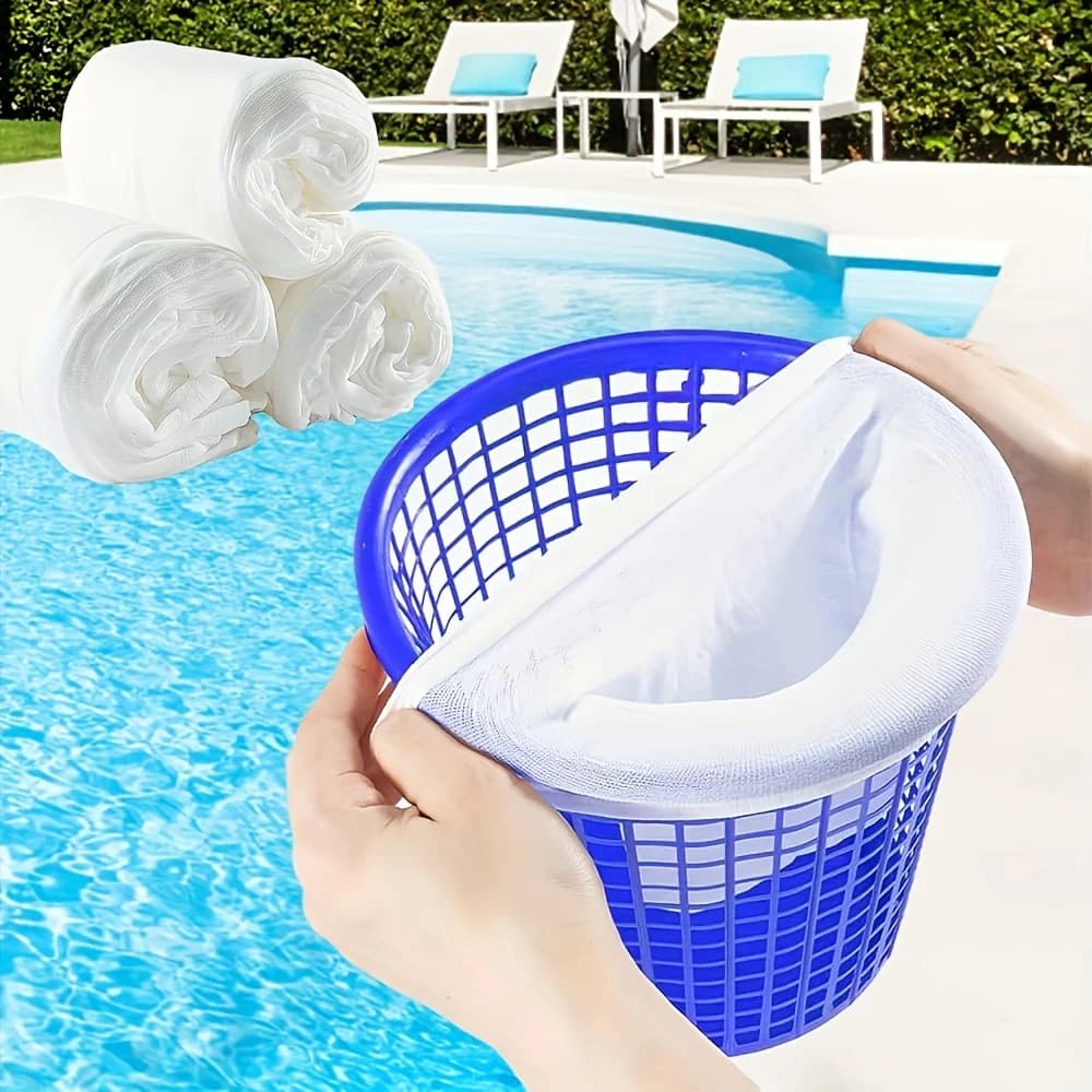Socks for 10-piece pool filters and skimmer basket covers – Premium network bags for underground/ | Universal fit for a vacuum cleaner for swimming pool