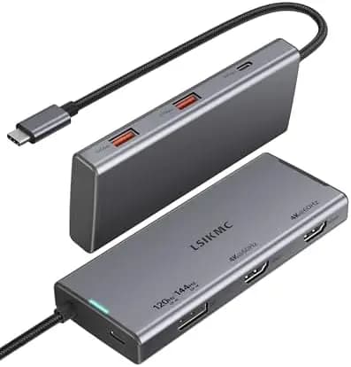 Docking Station USB 7-in-1 con Doppio Monitor per Laptop Titolo SEO: Docking Station USB 7-in-1 con Doppio Monitor per DELL H