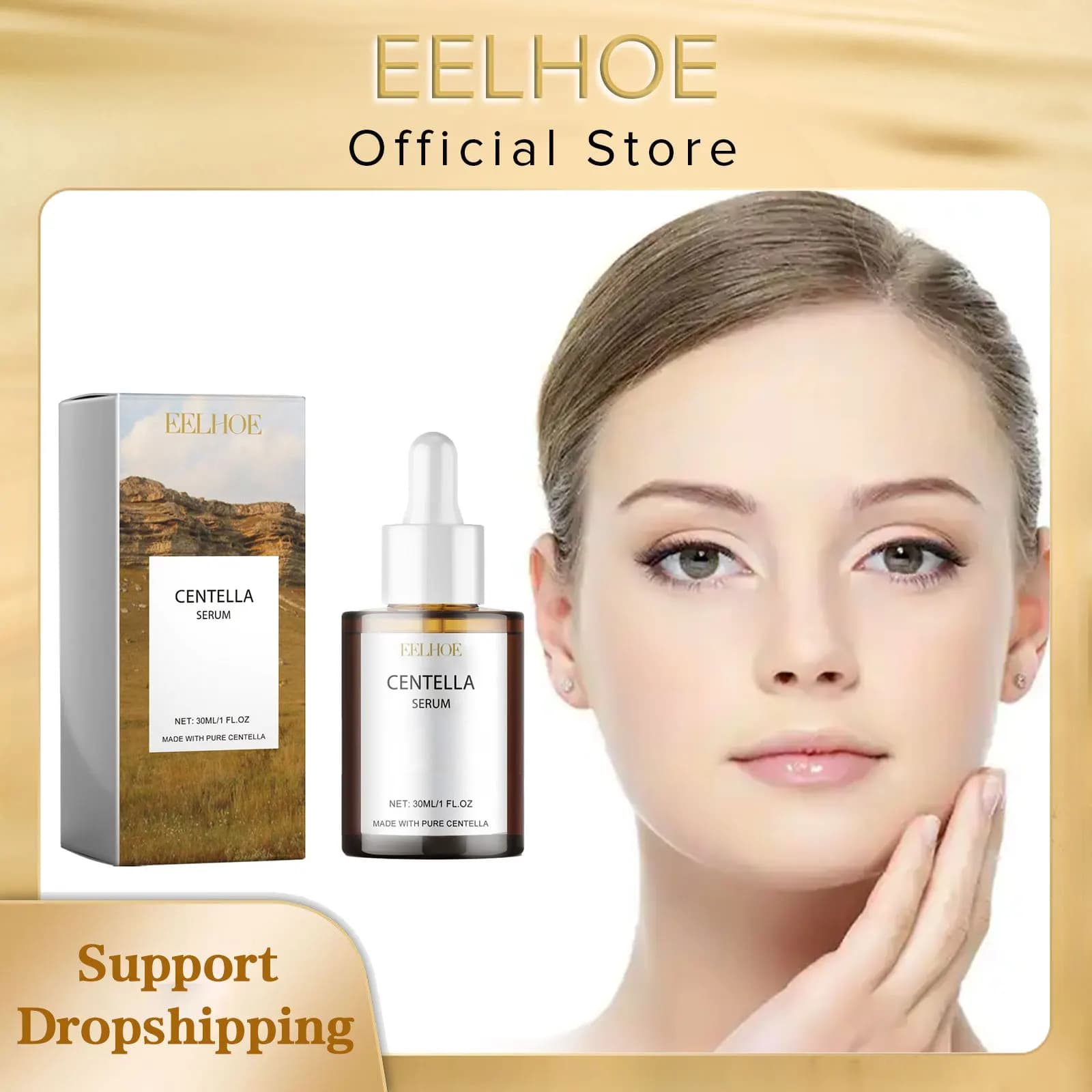 EELHOE Centella Siero Idratazione Profonda Pori Restringente Liscio Idratante Ringiovanimento Della Pelle Del Viso Acido Ialuronico Siero Viso 30ml