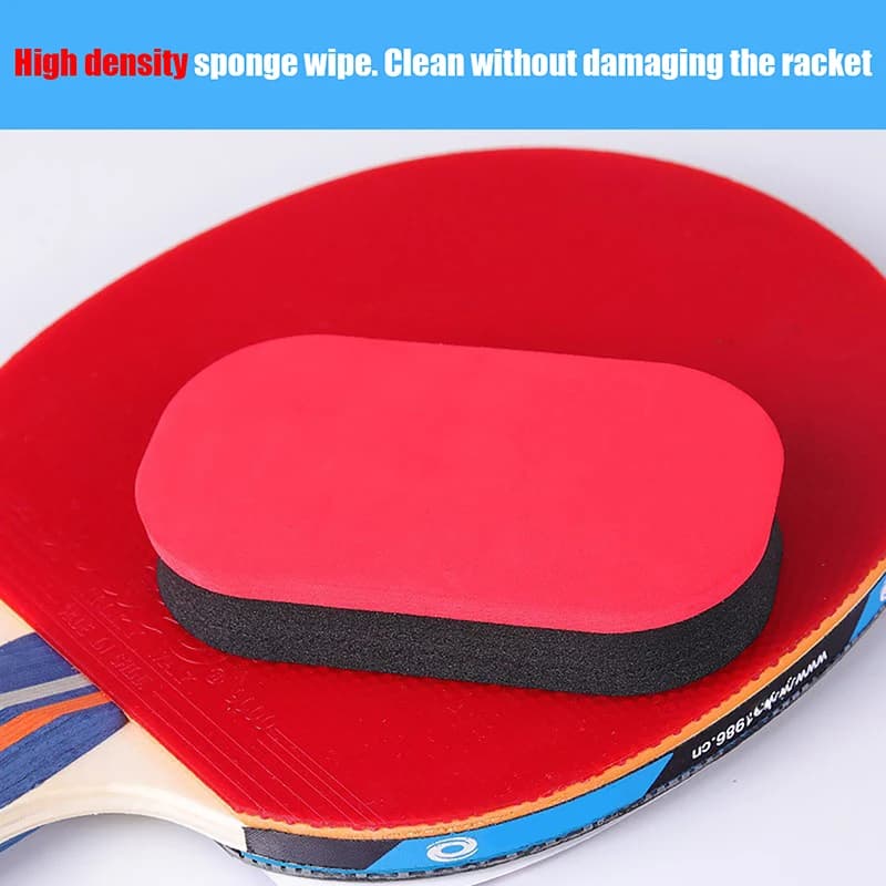 【W】1 Pezzo Pulitore Portatile Rosso per Racchette da Ping Pong, Rimuovi Polvere, Spugna per Gomma, Strumento per Pulire le Racchette