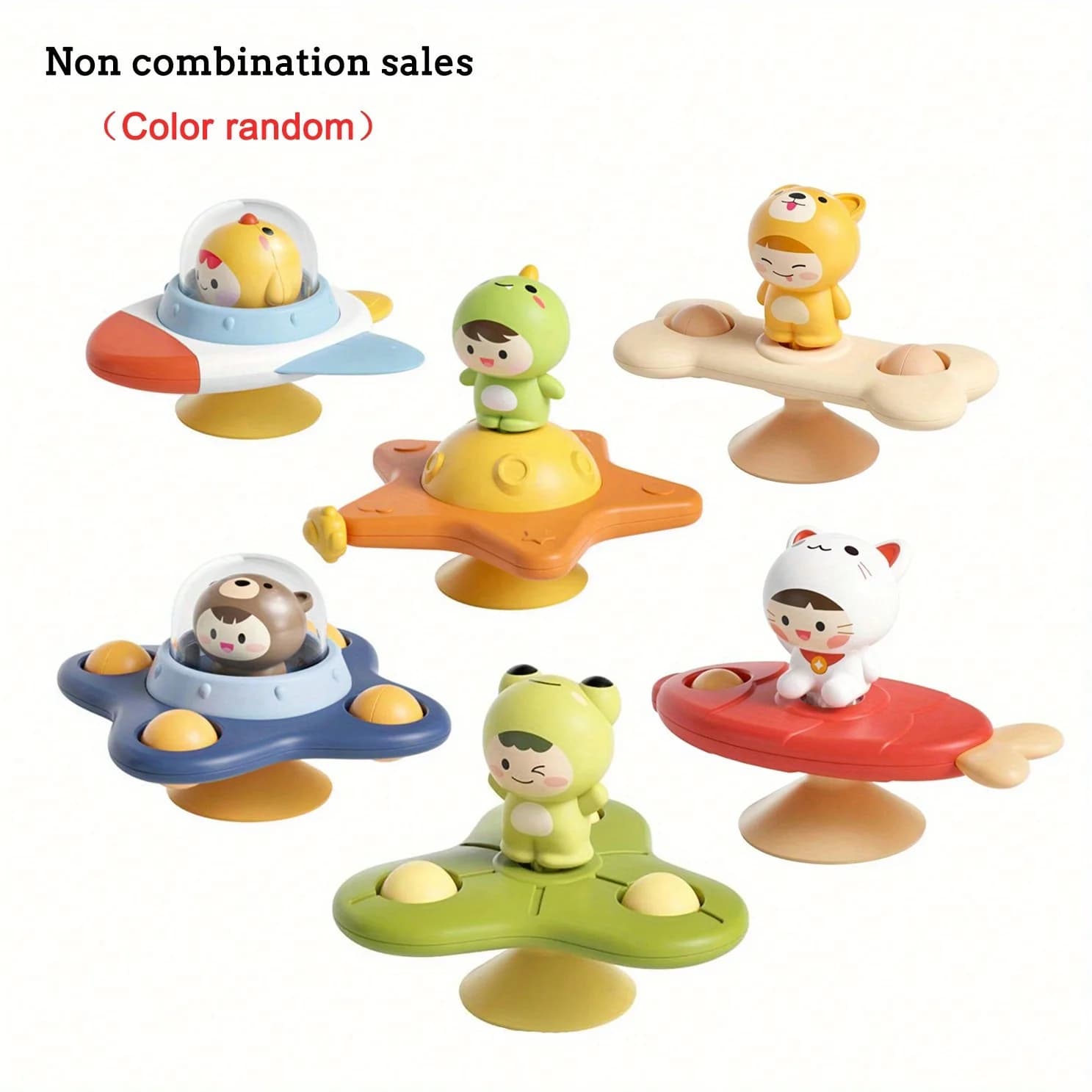 Giocattoli per bambini Spinner a ventosa per i più piccoli Giocattoli sensoriali Spinner Montessori, Giocattoli per abilità motorie fini Montessori per regalo giocattolo infantile
