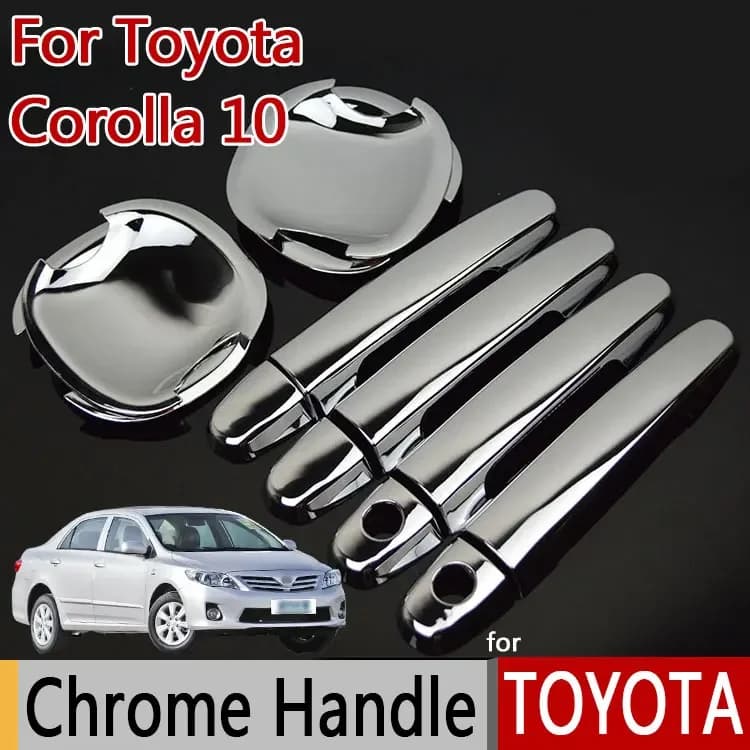 Per TOYOTA Corolla 10 E140 E150 (2006-2013) Lussuosa maniglia cromata per porta Coperture per auto Accessori Adesivi per auto Car Styling