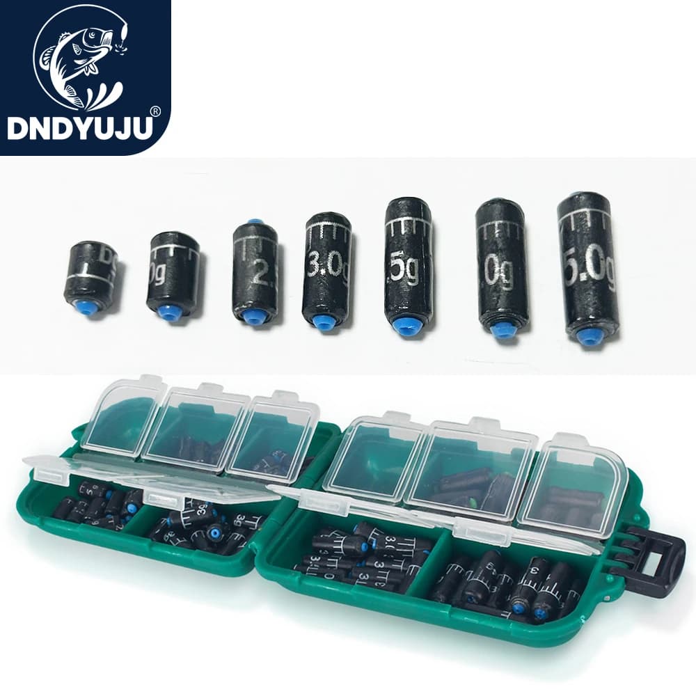 DNDYUJU 25-130 pz/scatola Piombo Zavorra Fishing Chain Lead Set Replace Rapid 1.5g-5.0g Weight Piombini Fishing Accessories
