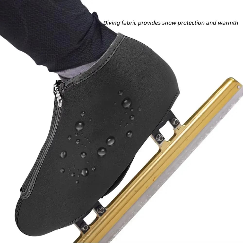 Copri Pattini in Neoprene Antivento e Antisporco, Protezioni Calde Antigraffio per Pattini da Ghiaccio, per Adulti e Adolescenti