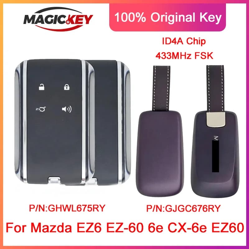 MAGICKEY Originale OEM GHWL675RY GJGC676RY Chiave Remota Intelligente con Chip ID4A 433MHz NFC per Mazda EZ6 EZ-60 6e CX-6e EZ60