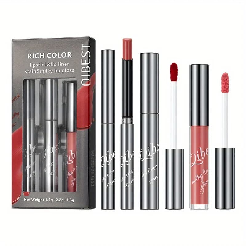 Set of 3 packs of make-up for lips Random lip make-up Variety and line for tear lips and butter lip gloss