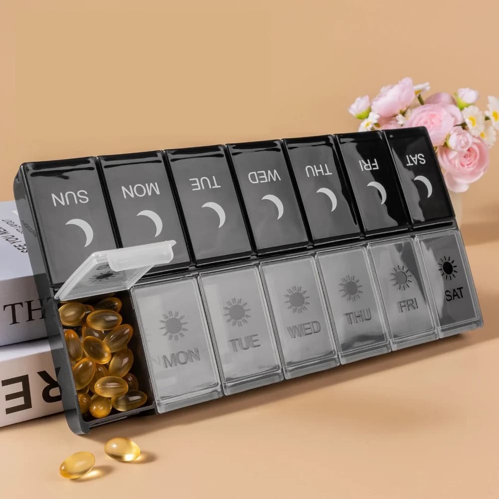 New hot big weekly organizer nappie holder 2 times a day napkin 14 grills napkin to contain large supports of vitamins fish oil