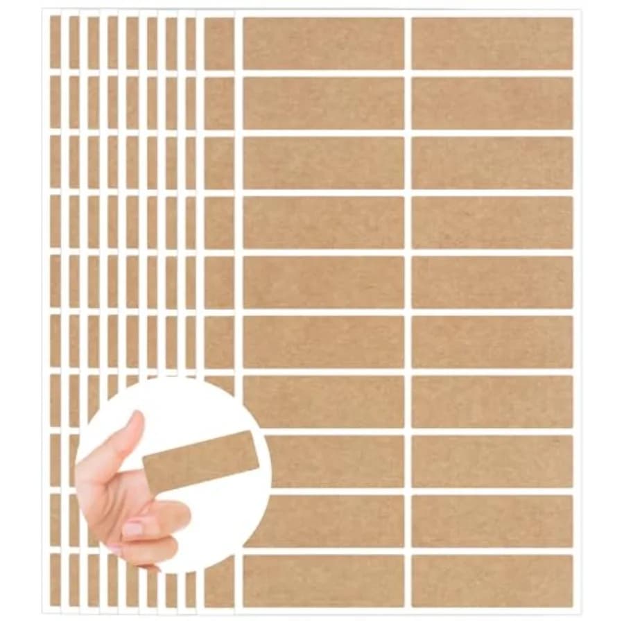 Color Coding Labels, 400 PCS 1" x 3" Kraft Paper Rectangular Label, for Garage Sale, Price Tags, File Folder Tabs Dark