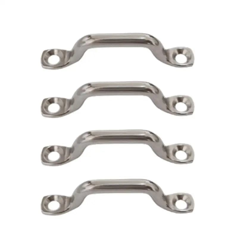 4 pieces stainless steel door handles kitchen door cabinet handle pull buckle rope clamp fixed bracket for cable house replace accessories