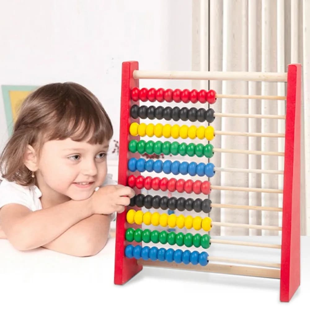 Wooden Abacus for Kids Colorful Beads Intelligence Development Children's Educational Toys Montessori Toy Mini Children Toys