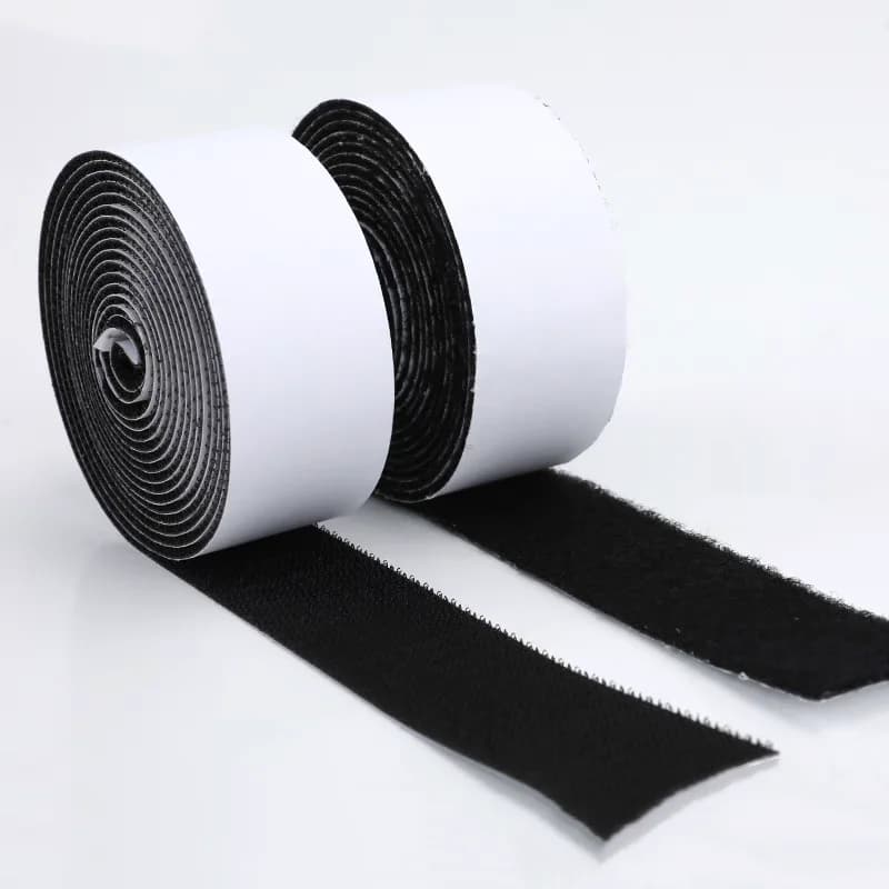 Nastro magico autoadesivo con chiusura a gancio e anello Dischi adesivi in nylon Nastro velcro Nastro adesivo per cucire con colla