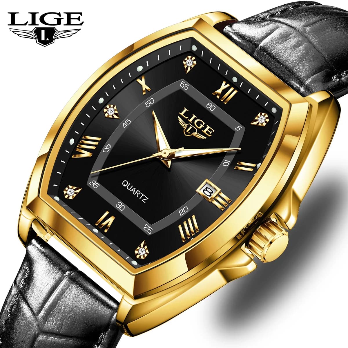Men's Watches With Fashion Leather Strap Luxury Brand Business Men's Quartz Wrist Watch Luminous Men's Watch Luminous Waterproof Men's Sports Watch