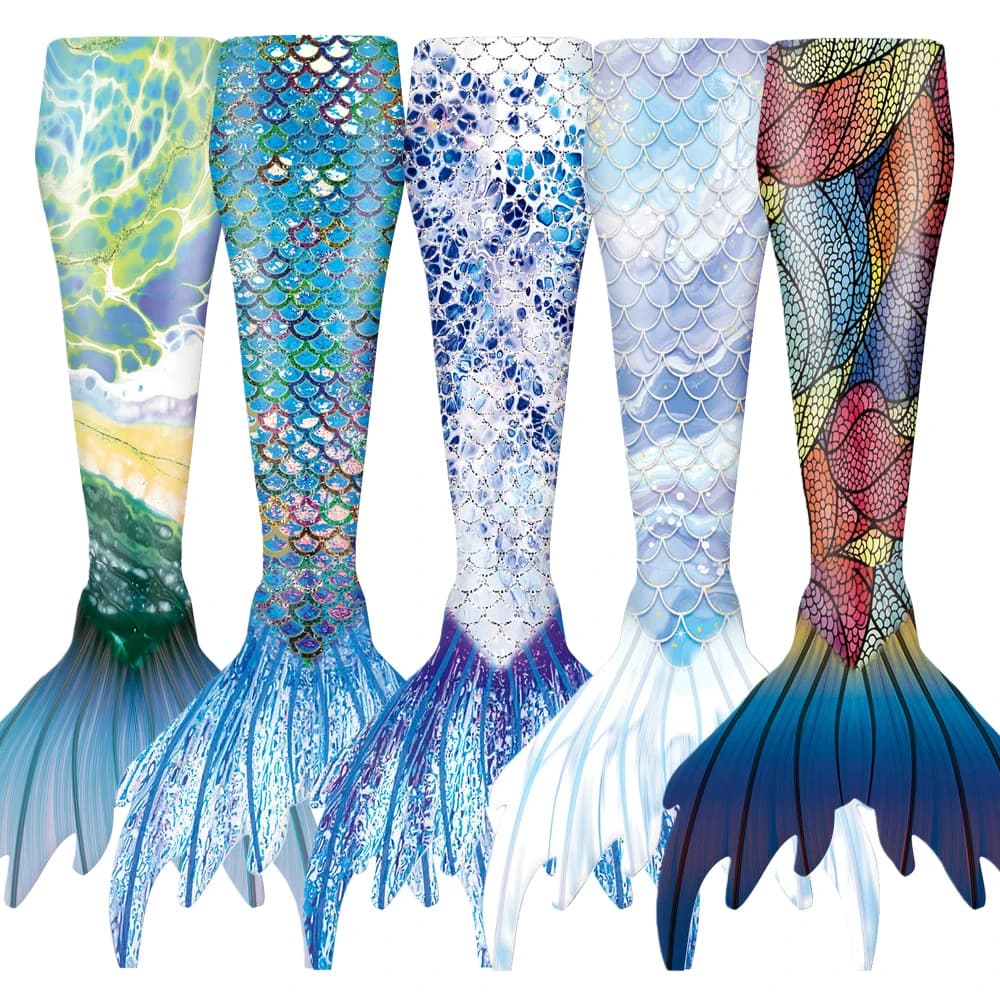 Summer swimsuit for kids with mermaid tail, princess swimsuit for girls