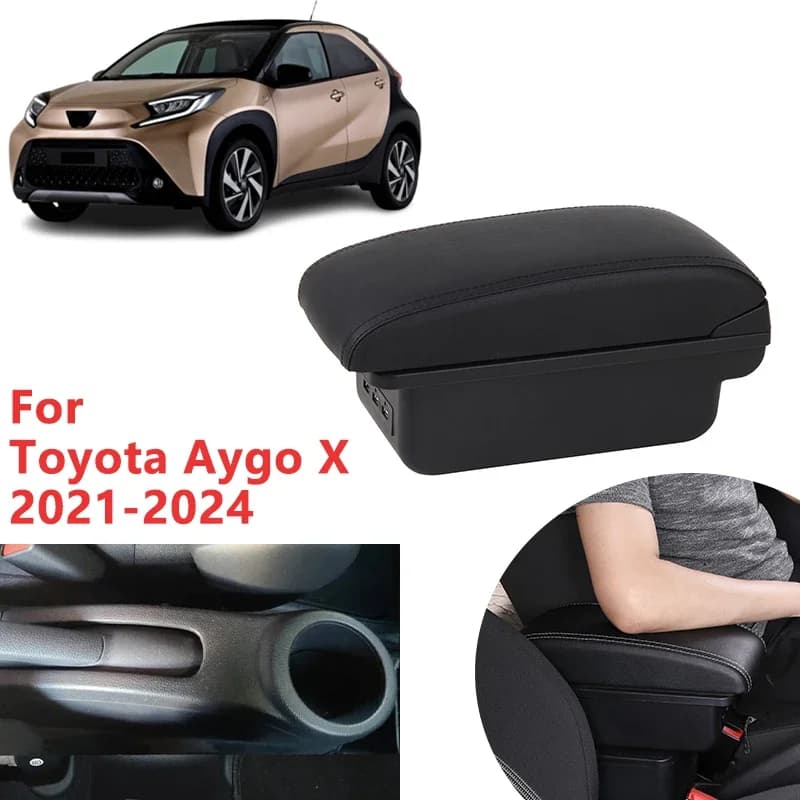 Per Toyota Aygo X box bracciolo 2021-2025 Aygo X interno bracciolo centrale scatola dedicata accessori di modifica scatola di immagazzinaggio USB