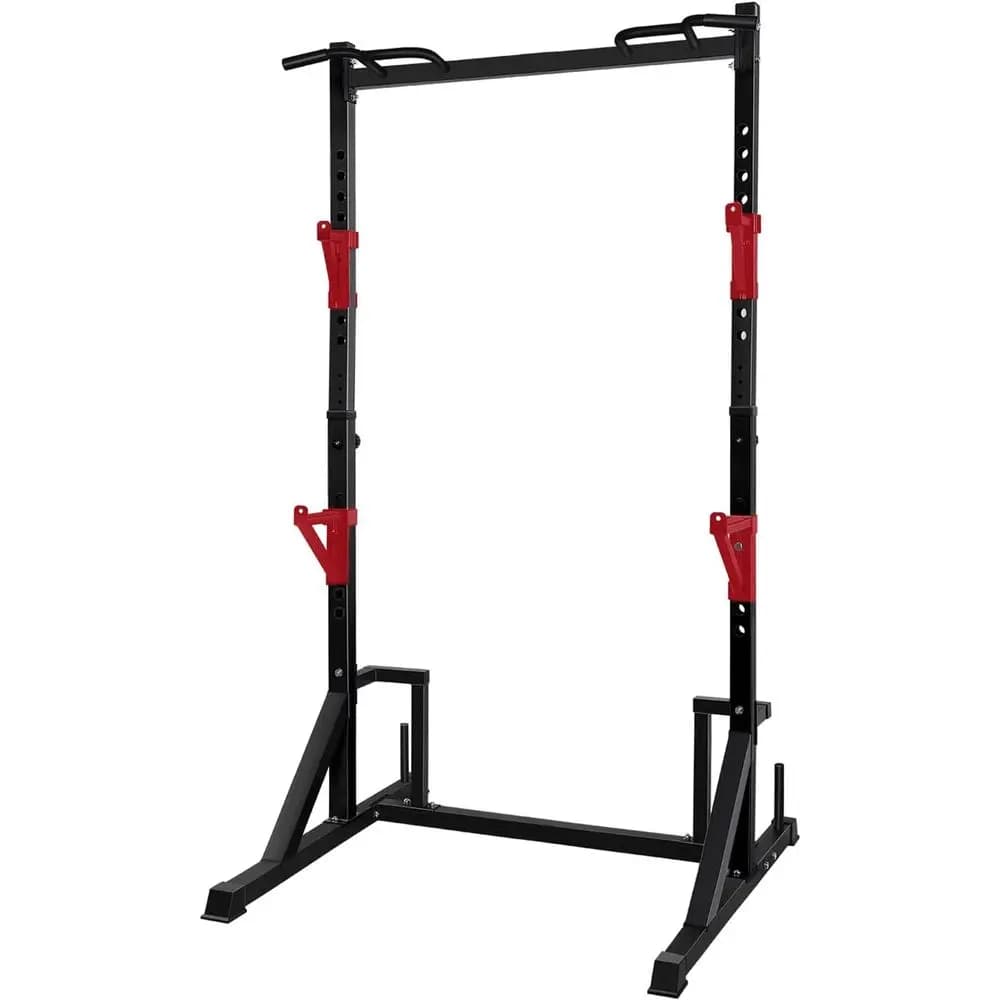 Power Rack Multifunction with Traction Bar, Adjustable and Resistant Squat Support for Home Gym, Power Rack Sand