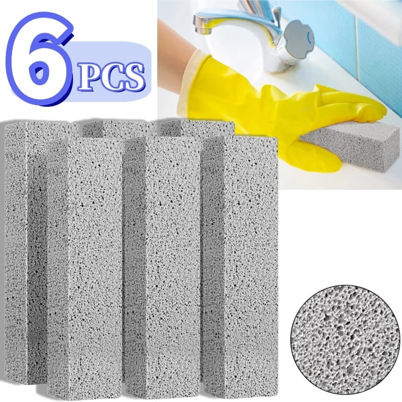 6 pezzi di pietra pomice bastoncino per pulizia WC calcare ruggine spazzola per rimozione macchie bagno piastrelle lavandino lavaggio domestico strumenti per la pulizia