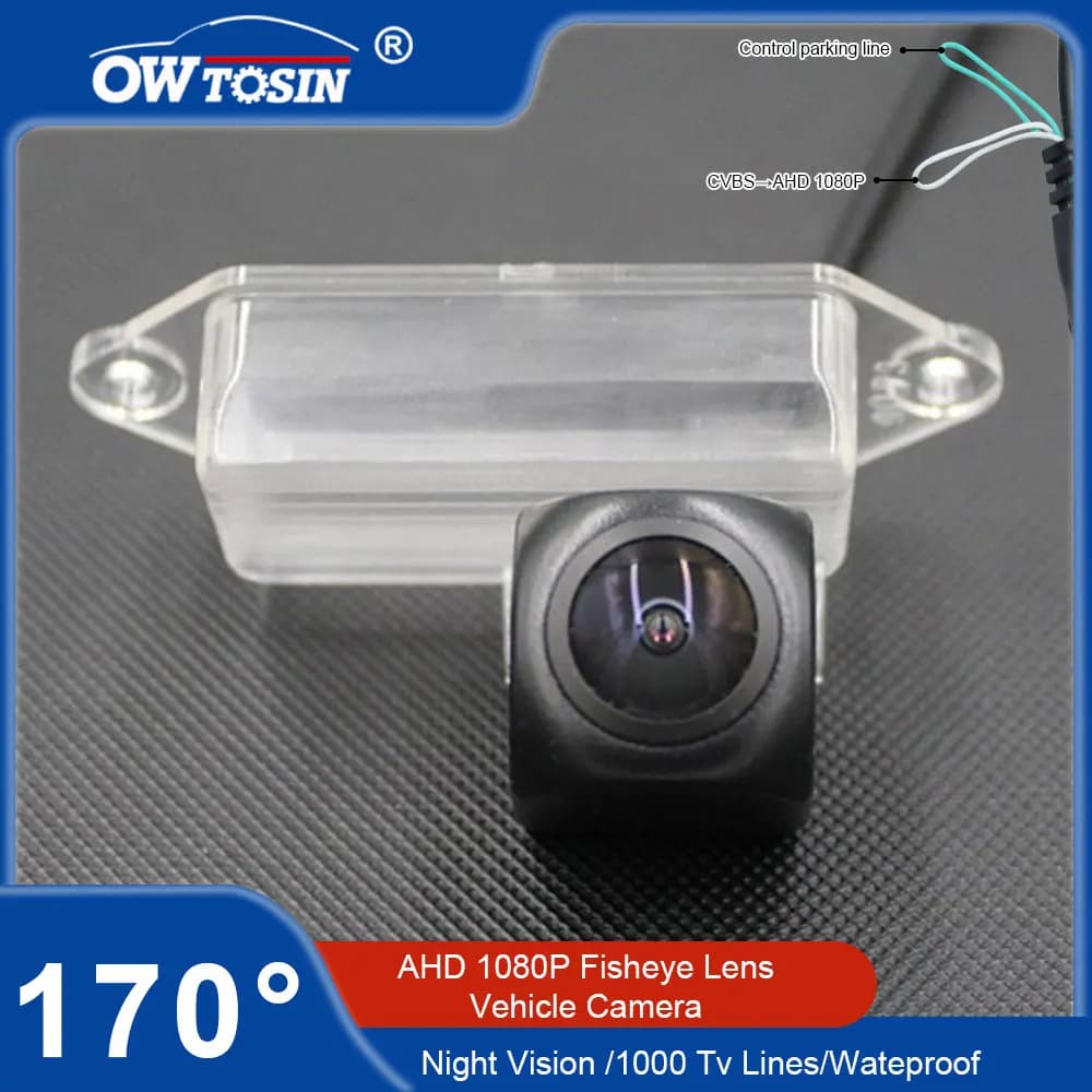 AHD 1080P 170 ° Telecamera per retromarcia per auto Fisheye per Mitsubishi Lancer Sedan 2007-2019 Lancer X 2007 Monitor di parcheggio retromarcia