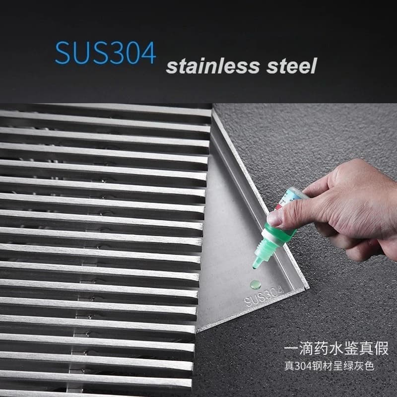 Solid 304 Stainless Steel Square Floor Drain 20x20/15x15 High Flow Rate Anti-Odor Large Drain for Bathroom Toilet Outdoor Garden