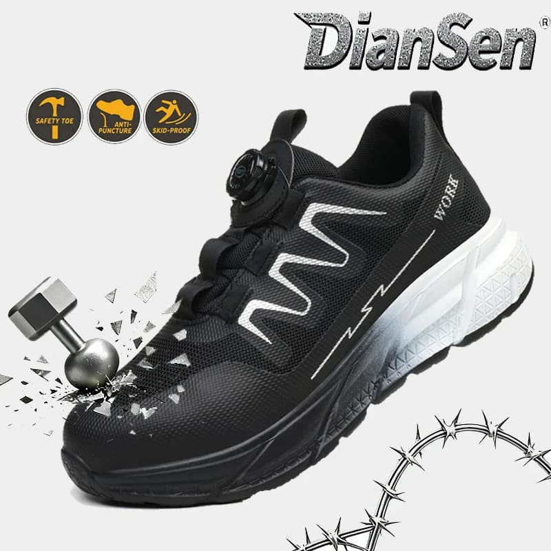 Scarpe da lavoro da uomo con punta in acciaio Calzature antinfortunistiche casual antiforatura Scarpe da trekking da uomo Scarpe da ginnastica sportive da lavoro Stivali di sicurezza per l'edilizia