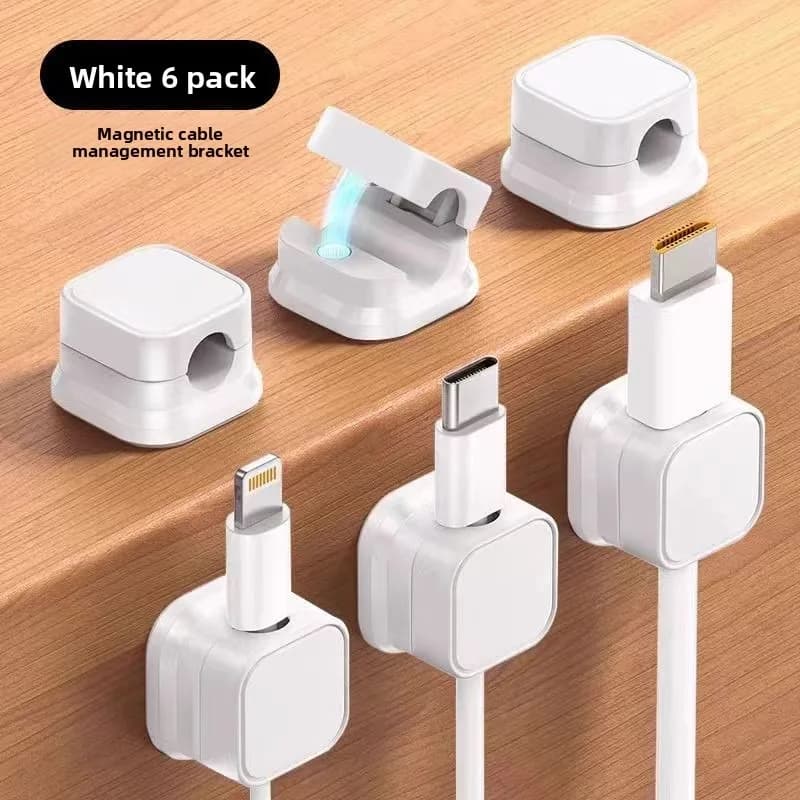 Organizzatore magnetico per cavi da 5/10/20 pezzi, supporto per cavi dati, custodia per cavi di ricarica, robusto strumento portatile per l'organizzazione del desktop