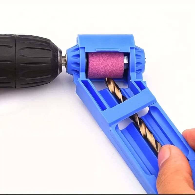 1-piece portable drill bit grinding machine with grinding wheel for quick and easy to sharp nail drill tips, sharp and ready
