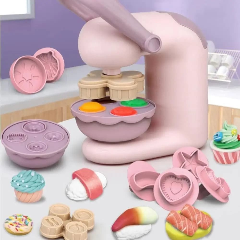 Mini Macchina per Gelato e Pasta in Argilla Colorata per Simulazione Cucina, Sicura per Bambine
