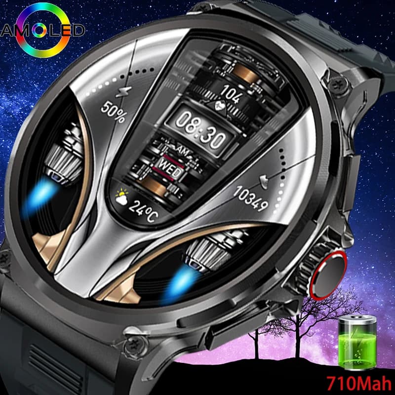2025 New V69 710mAh Bluetooth Battery Called Man Smart Watch Watch Health Heart Rate Sleep Monitor Woman Sport Fitnesswatch
