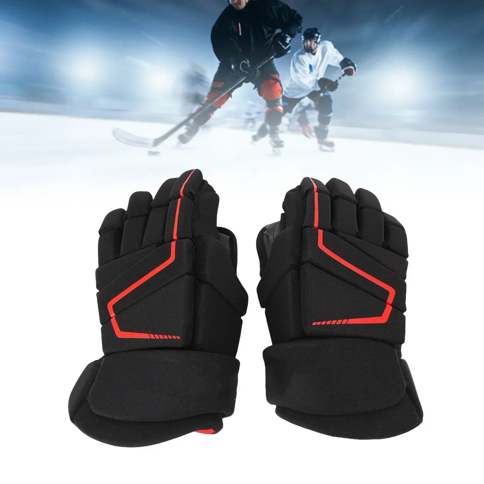 Ice Hockey Gloves Road Hockey Gloves Breathable Nylon EVA Foam Protective For Hockey Players
