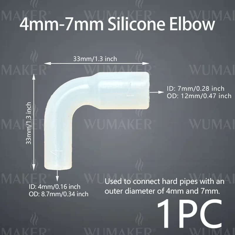 1pc gomito in silicone tubi morbidi e rigidi connettore diametro variabile elastico ad angolo retto accoppiamento in gomma acquario irrigazione giardino