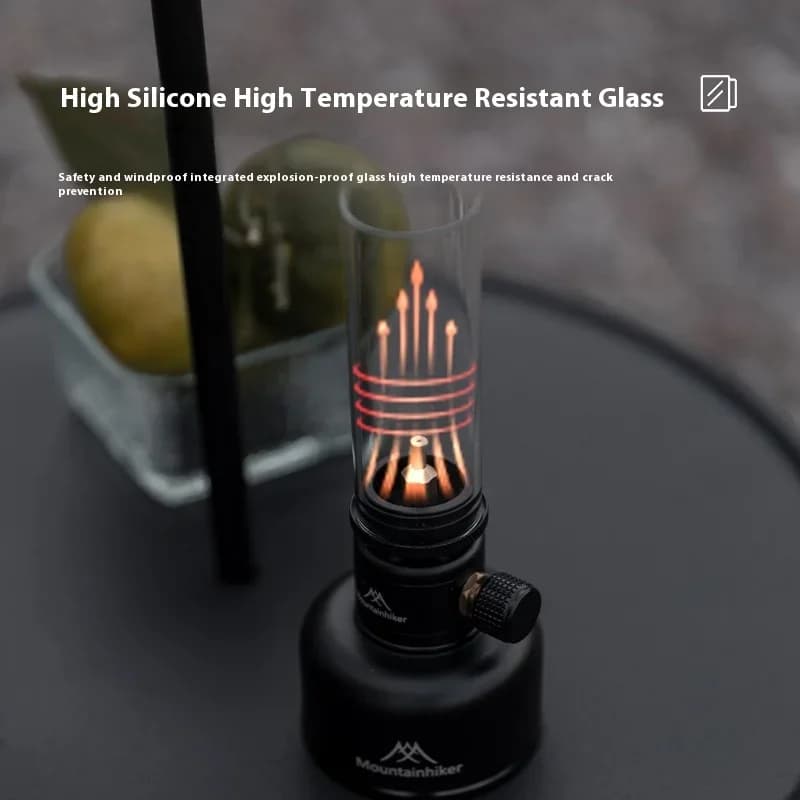 decorative atmosphere retro from camping for picnic, creative gas light from table bedside table