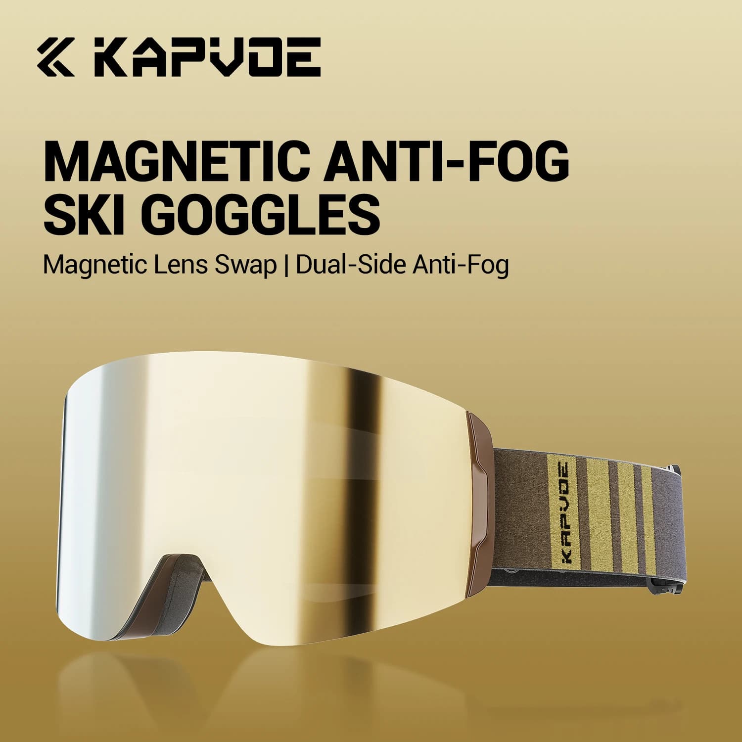KAPVOE Nuovi occhiali da sci invernali all'aperto Doppio magnete Assorbe strati Rivestimenti UV400 Anti-appannamento Uomo Donna Snowboard Sci