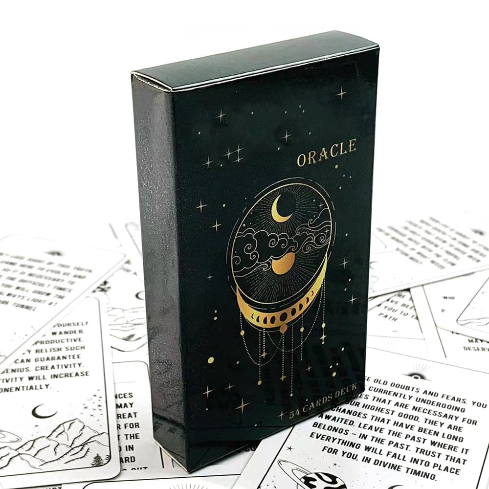 NUOVE carte Oracle A 54 carte Mazzo Versione inglese del gioco di carte per divinazione del destino, Giochi di carte per feste in famiglia Regali di Capodanno