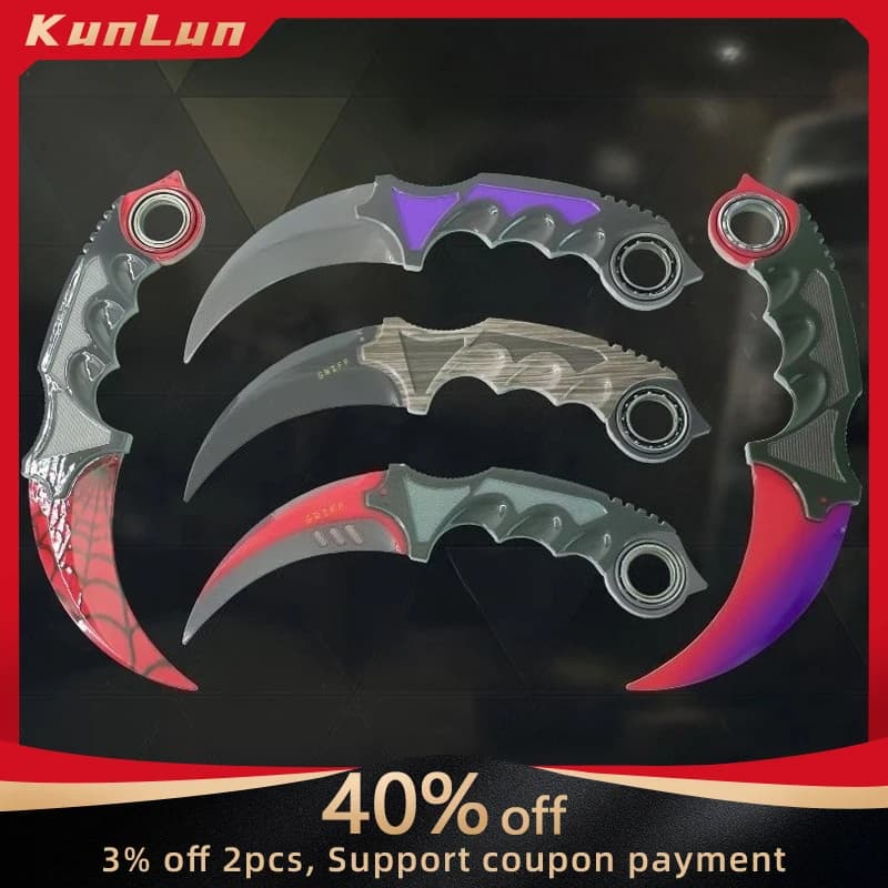 Go Go Periferiche di gioco Coltello ad artiglio Armi artigianali in metallo Modello da collezione Ornamenti da scrivania Regali di compleanno creativi per il fidanzato Giocattolo